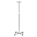 Clinton Economy 4-Leg, 4-Hook IV Pole, 22" Diameter IV-404